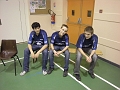 Les joueurs qui posent avec leurs maillots, Alexis, Baptiste et Anthony